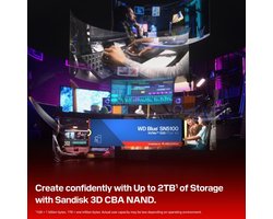 Sandisk Ssd Wd Blue Sn5100 4Tb Nvme Voor Pc En Laptops, Ideaal Voor Games En Werk