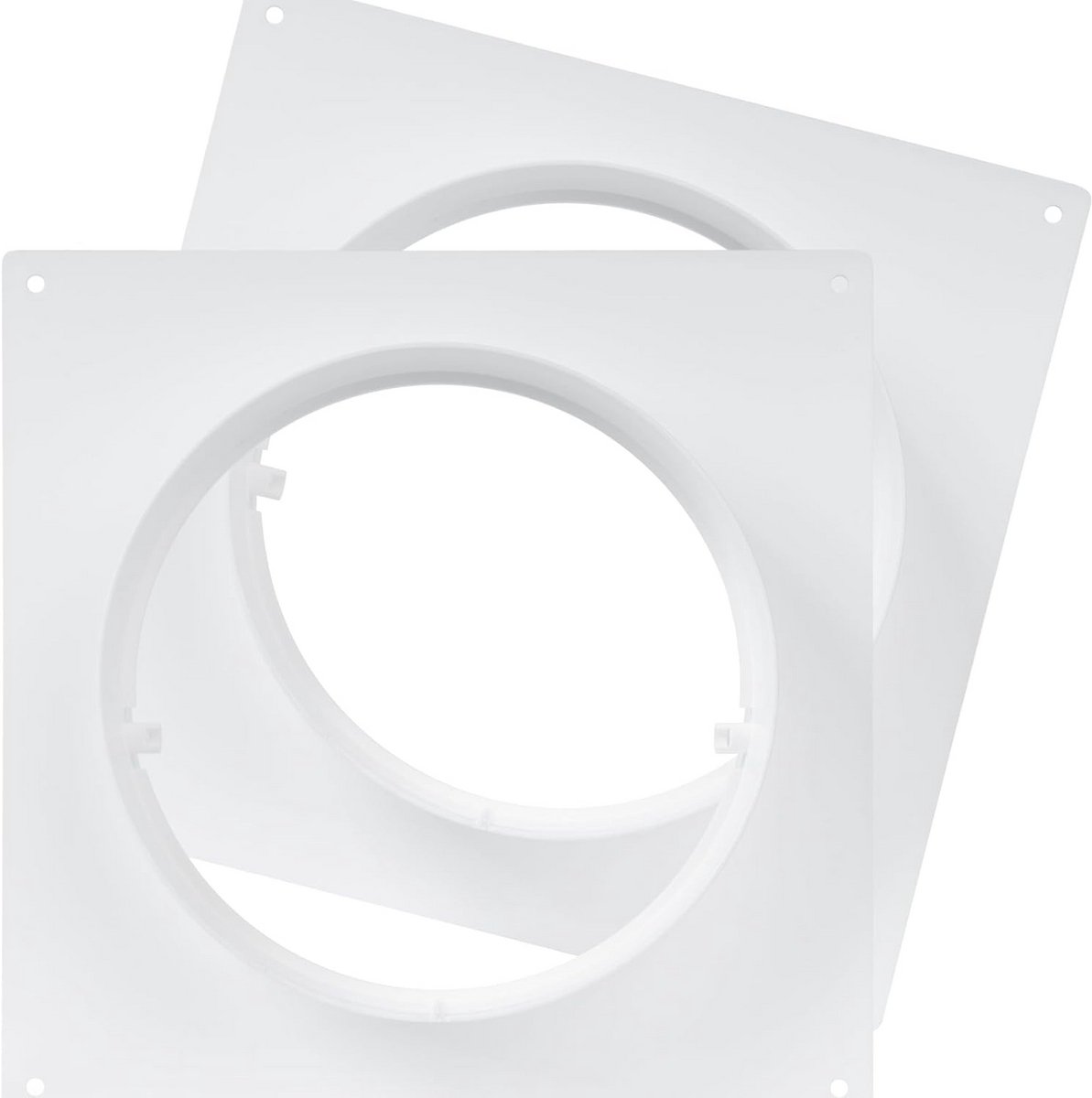 Set van 2 Rechte Kanaalverbinders 150 mm Kunststof Buisfitting voor Ventilatie en Verwarming