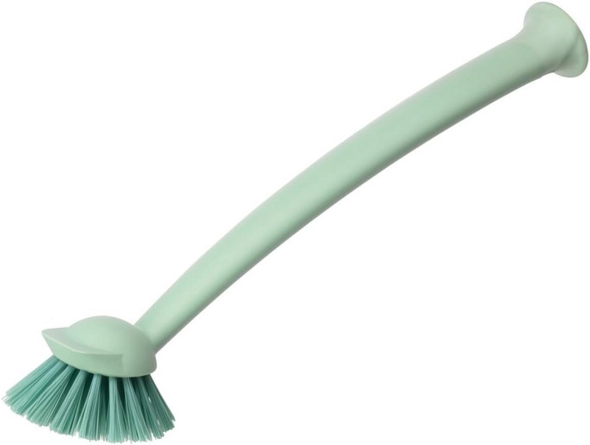 Groene Afwasborstel met Zuignap voor Gemakkelijk Opbergen