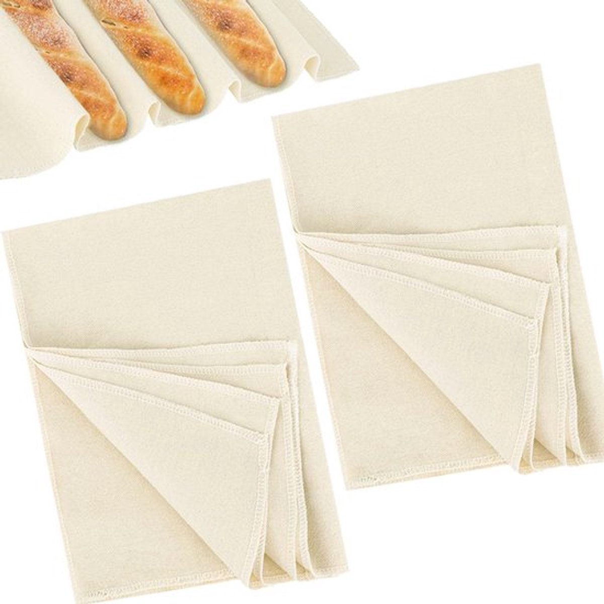 stukken Fermentatiedoek - Bakmat - Brooddoek - Bakgereedschap