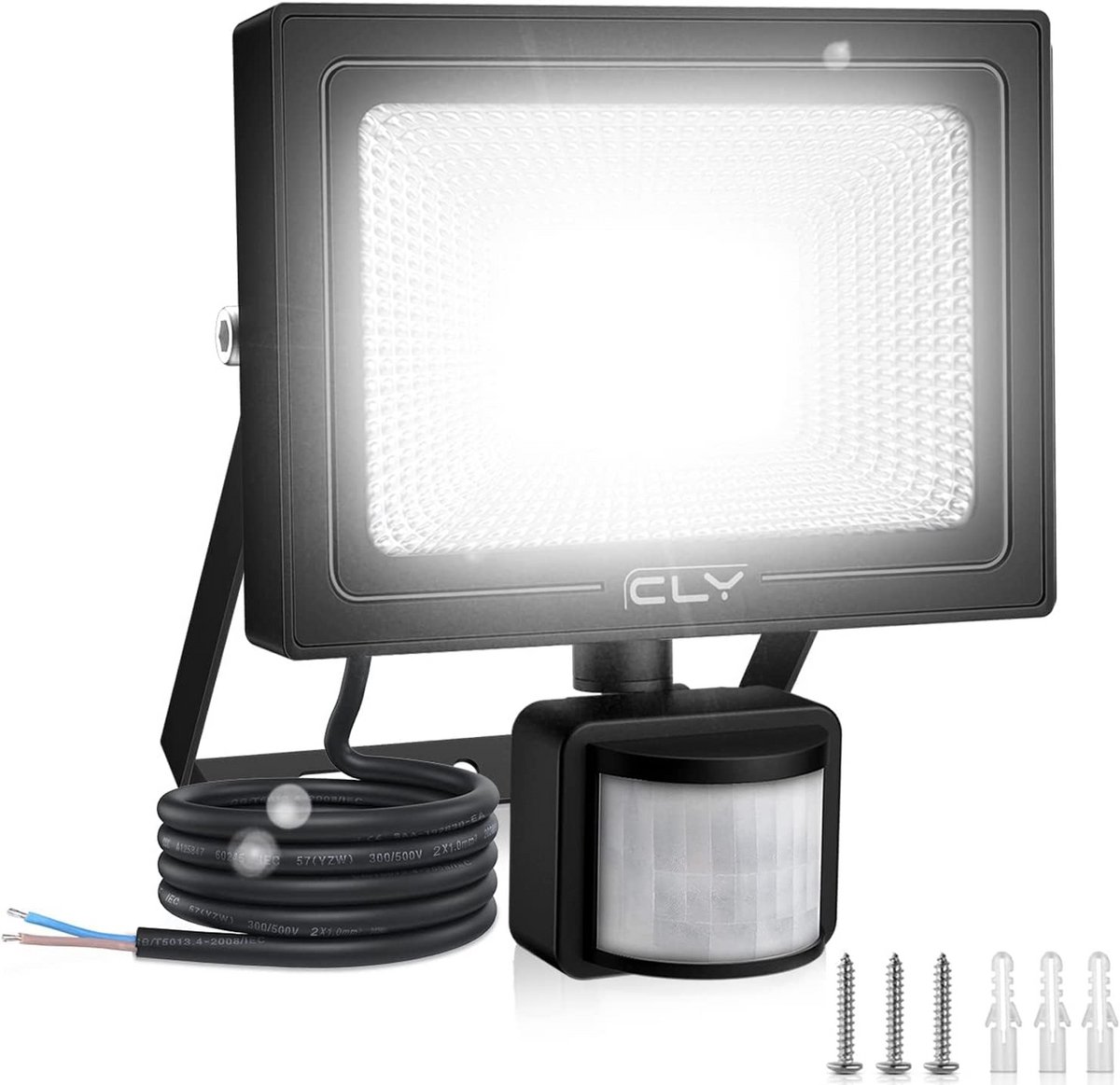 Krachtige LED Buitenlamp met Bewegingssensor 25W Koudwit IP66