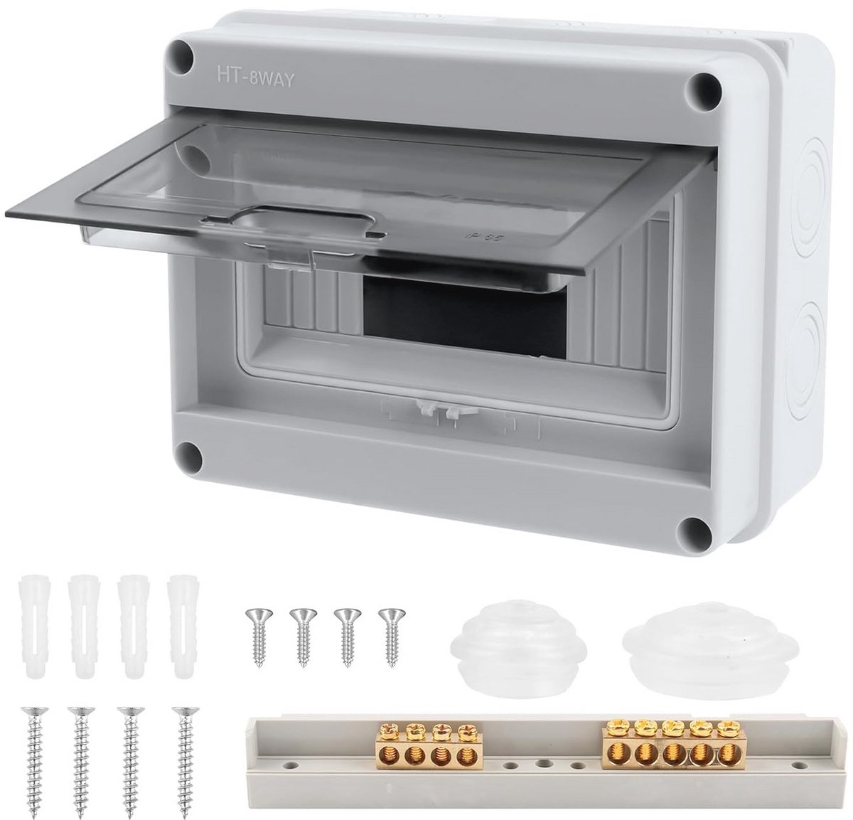 IP65 Waterdichte Verdeelkast voor Buiten - Ideaal voor Tuin en Vochtige Ruimtes (8 Modules)