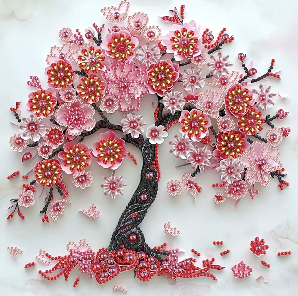 Diamond painting - Diamond painting volwassenen - Diamond painting kinderen - Diamond painting pakket volledig - Bloemen - Boom - Bloesem - Landschappen - Natuur - 30 x 30 cm