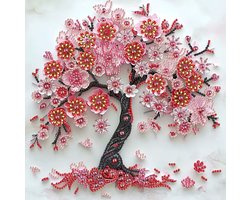 Diamond painting - Diamond painting volwassenen - Diamond painting kinderen - Diamond painting pakket volledig - Bloemen - Boom - Landschappen - Natuur - 30 x 30 cm