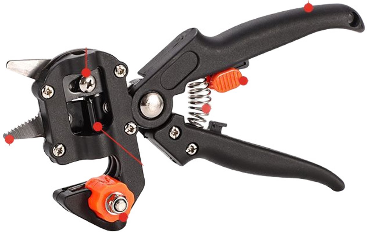Entmes, multifunctionele 2-in-1 entmachine, entgereedschap voor zaailingen en fruitbomen, snoei- entmachine, entapparaat, schaar, tuingereedschap