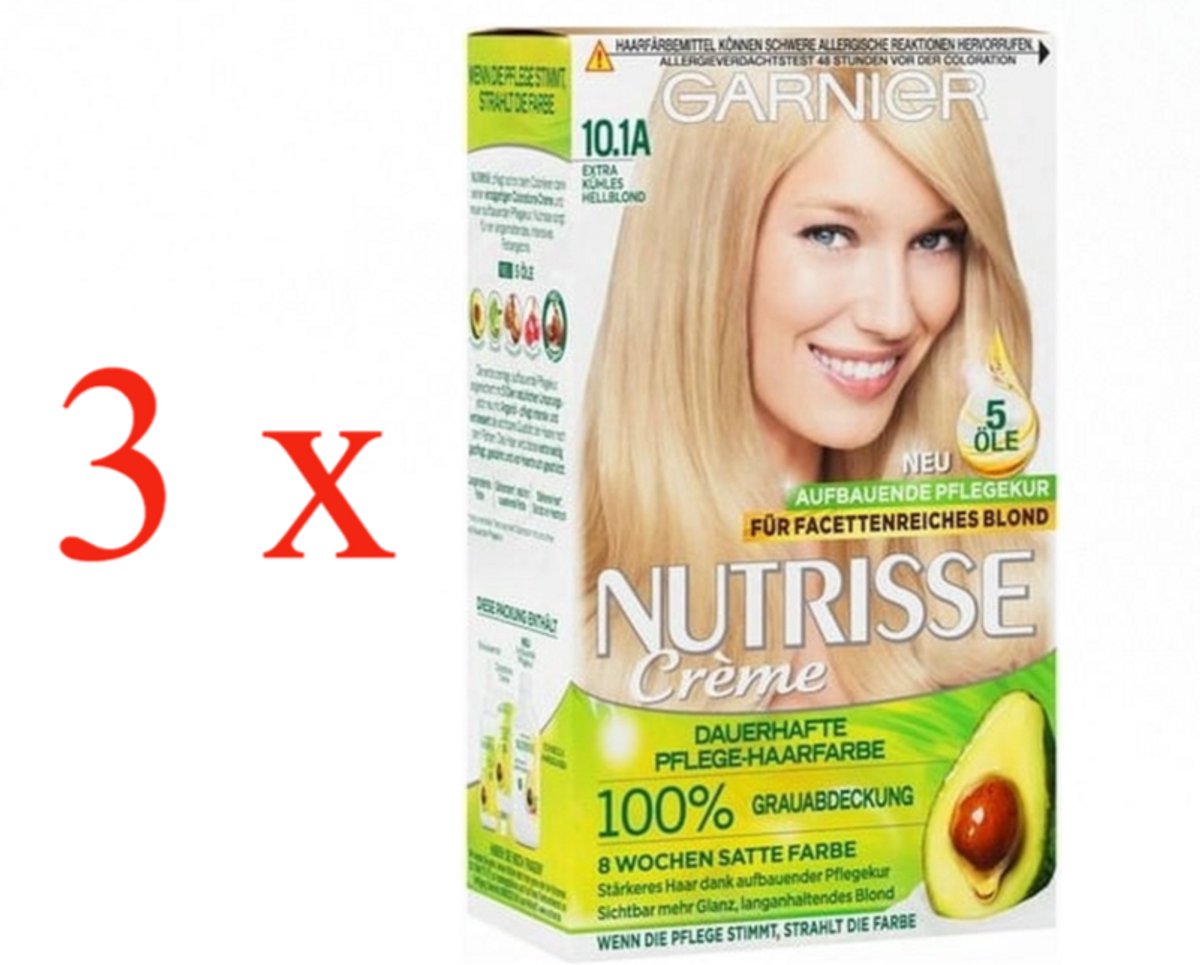 Garnier Nutrisse Crème 10.1A - Extra Cool Blond - Haarverf