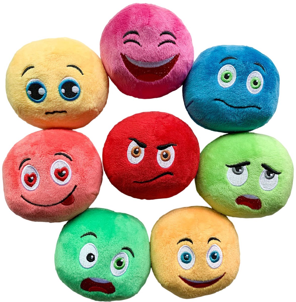 Hondenspeelgoed, 8 Stuks Piepspeeltje, Zachte Gevulde Pluchen Ballen, Hondenbal, Kauwspeeltje, Interactief Apporteerspel Voor Puppy's, Kleine En Middelgrote Huisdieren, Hond