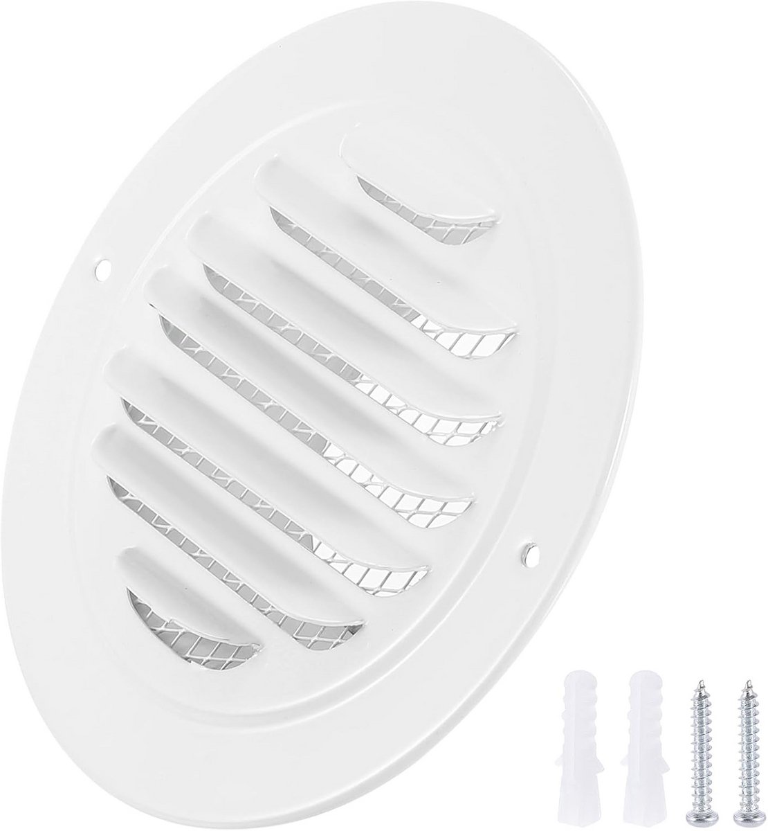 Ronde RVS Ventilatie Rooster 3 Inch Wit - Muur-, Plafond- en Kanaaluitlaat Grille