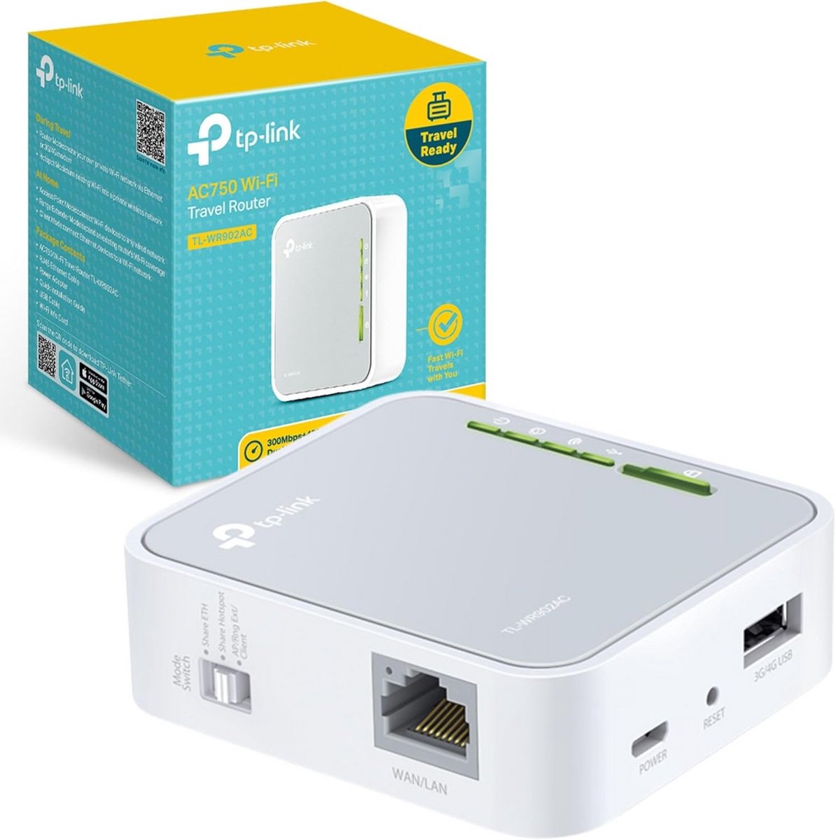 Compacte Dual Band Wi-Fi Reisrouter met Meerdere Modi