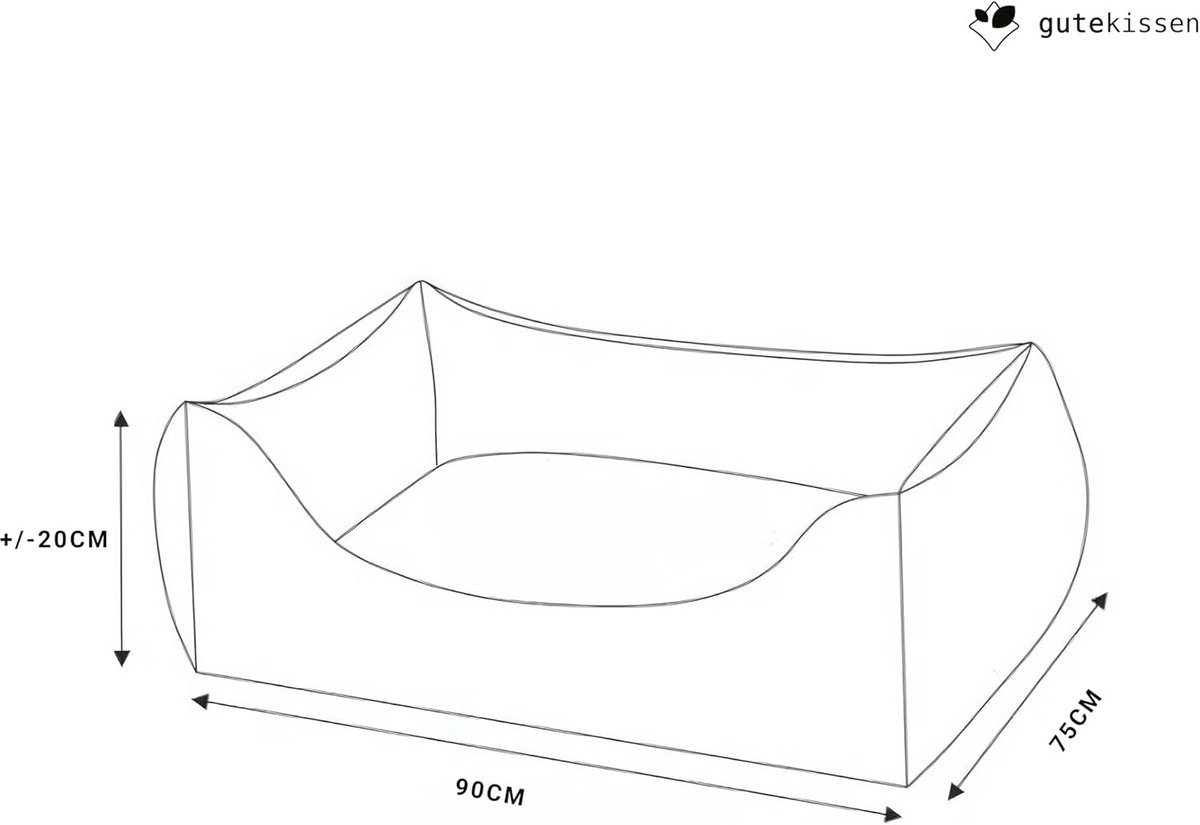 Comfortabel Hondenbed Sofa Kussen Duurzaam en Hoogwaardig - Bruin (L - 90x75)
