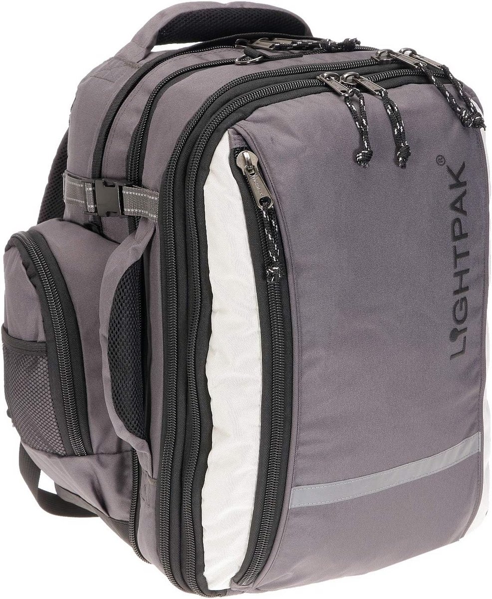 Rugzak voor 17 inch laptop, multifunctioneel, grijs nylon