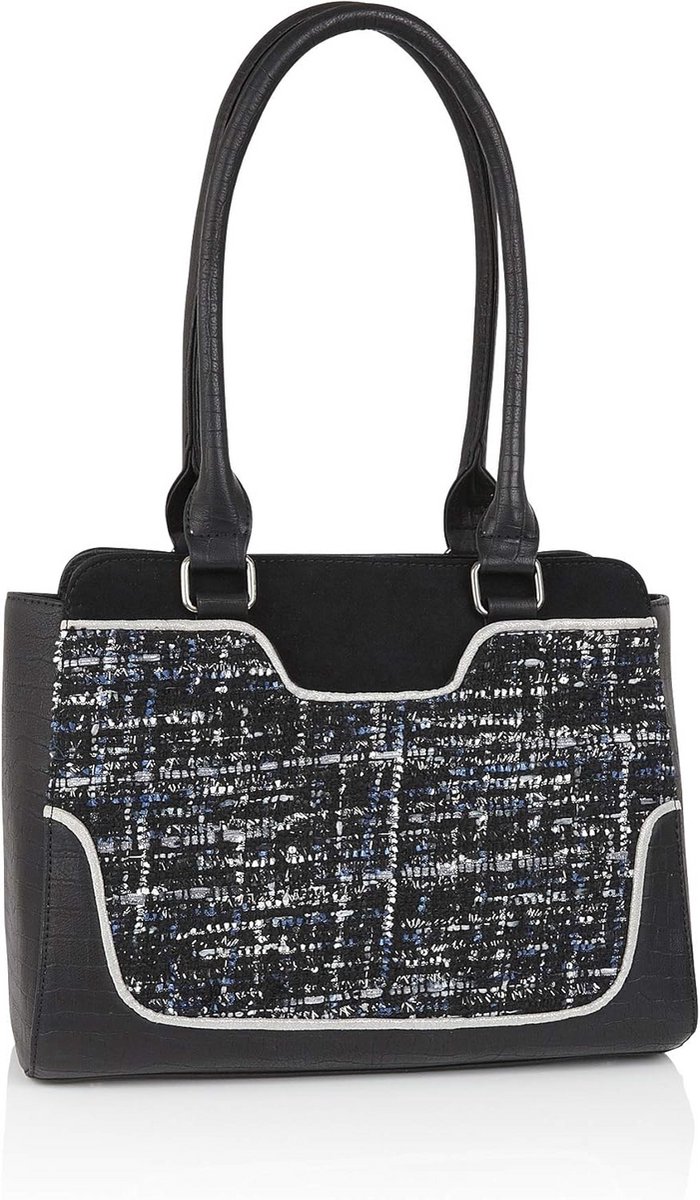 Grote Dames Shopper Tas Zwart - Ruime Handtas met Binnenvakken