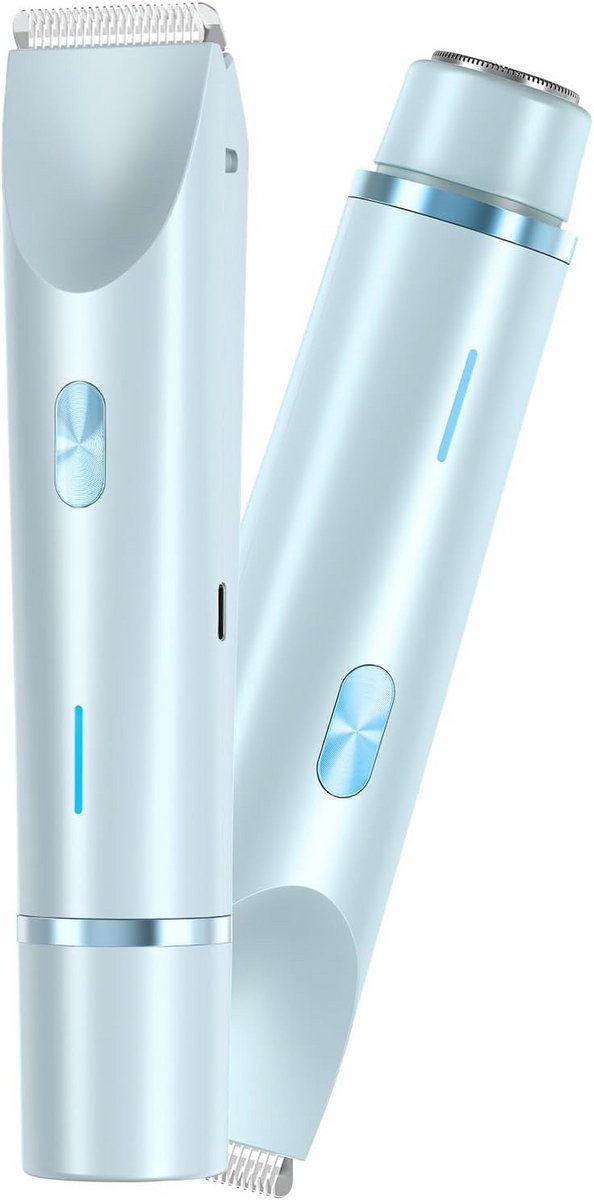 Waterdichte Bikini Trimmer voor Vrouwen - Oplaadbaar Scheerapparaat met Dubbele Kop voor Intieme Verzorging