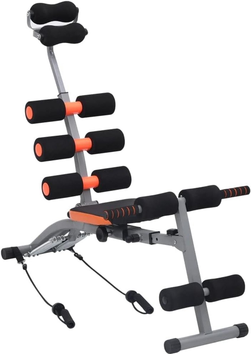 Buikspiertrainer L-Vormig met Elastische Kabels voor Full Body Workout