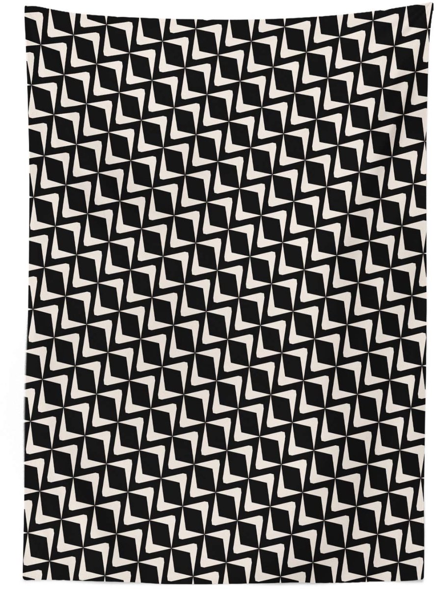 ABAKUHAUS Tafelkleed 140x200 cm – handgetekende bloemen – veelkleurig