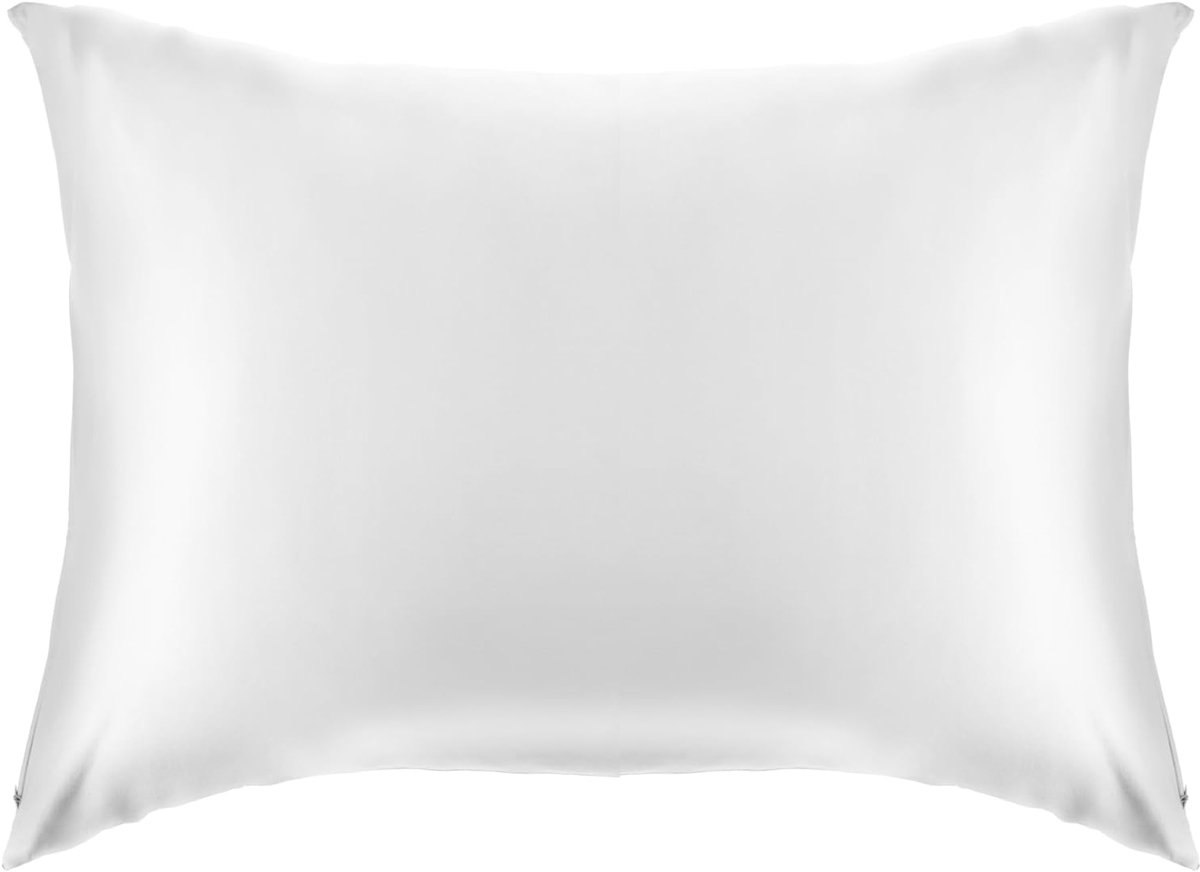 Famanu Zijden kussensloop – 100% natuurlijke moerbeizijde – voor haar en huid – 19 mm zijde aan beide zijden – 1 eenheid – wit – 50x70 cm