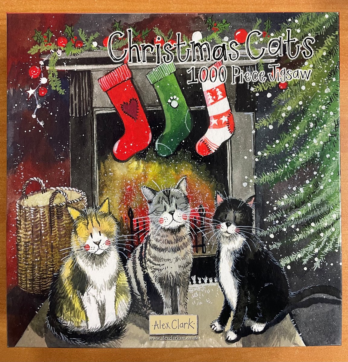 Alex Clark Art Puzzel 1000 stukjes Christmas Cats - Beschadigd - 12+ jaar