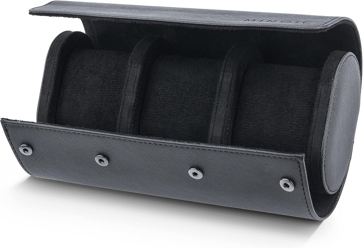 Horlogebox voor 3 horloges - Kunstlederen Reis Horlogedoos en Organizer