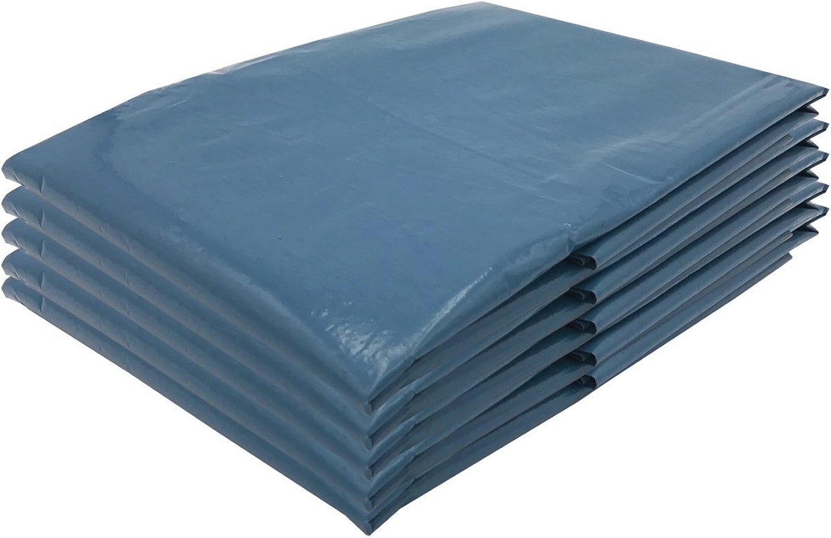 Extra sterke vuilniszakken - 240 L, 5 stuks, scheurbestendig, blauw
