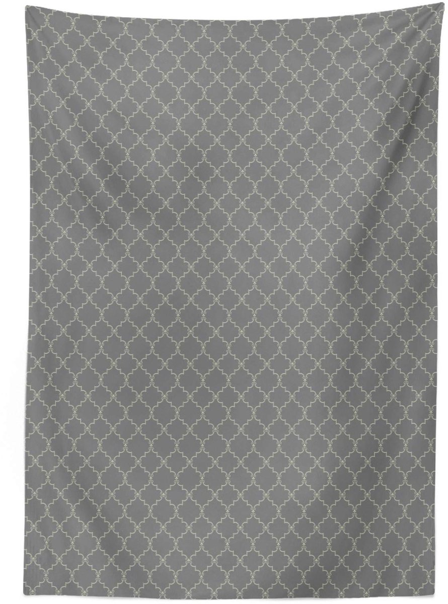 ABAKUHAUS Tafelkleed Vintage GardenBlossoms – 140x200 cm, Lavendel Bruin, Wasbaar