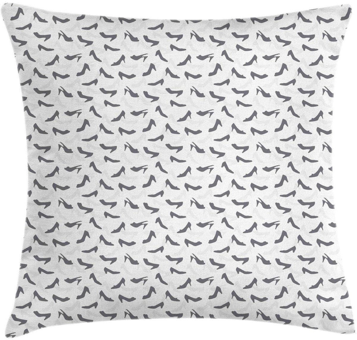 ABAKUHAUS Kussenhoes – Heels Design 40x40 cm – Dubbelzijdig bedrukt, Rits, Charcoal Grey, Lichtgrijs Antracietgrijs