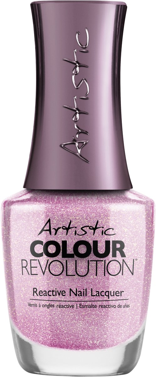 Artistic Nail Design Colour Revolution 'She's Extra-Terrestial ' (Chuncky Paars/Fuchsia Glitter)