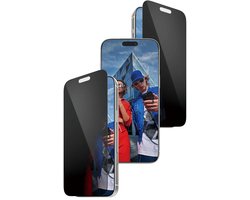 PanzerGlass Screenprotector geschikt voor Apple iPhone 17 Pro Max Glazen | PanzerGlass FastFit Screenprotector Privacy - Case Friendly - Zwart