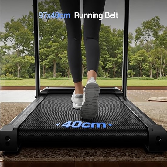 Treadmill Inklapbaar met 9% Helling 12 km/u – 3.0 PK Motor – Demping – LED Display