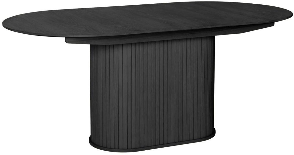 Nordic Home - Amie uitschuifbare eettafel 95x180-230 cm ovaal - zwart