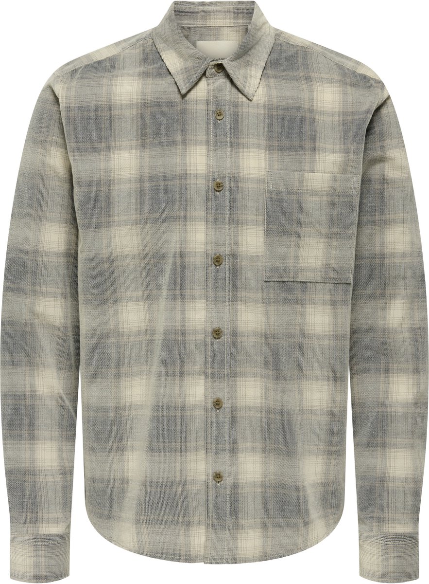Only & Sons William Overhemd Heren Sweater Nights Beige