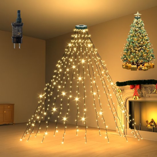 Home Society Kerstboom - Voor aan de muur met LED verlichting - Binnen