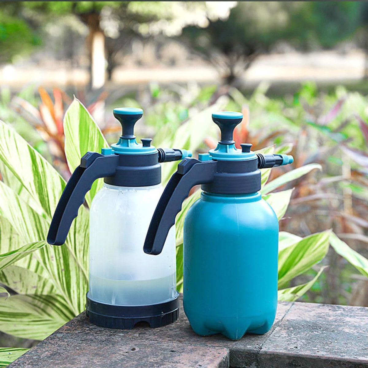 Draagbare 2.0L chemische sproeier - Pompdruk tuinsproeierfles - Handsproeier - Gieter voor bloemen - Verbeterde verlengde steel
