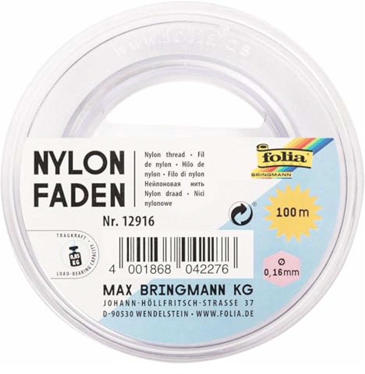 Transparante Nylon Draad op Spoel - 100m, 0.15mm Dikte, Ideaal voor Mobiles en Sieraden