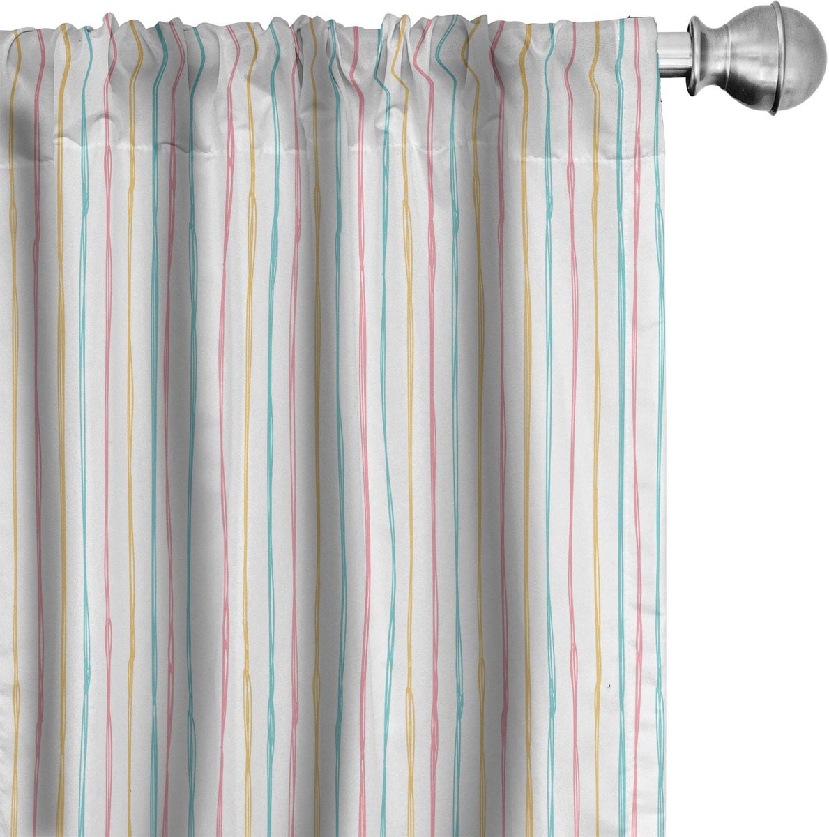 ABAKUHAUS gordijnen – pinstripe – 2x75x225 cm – microvezel verduisterend Coral Erde Gelb