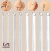 WARRIOR steriele canule-naalden voor piercing oren neus wegwerp body piercing professionele tattoo accessoire (50 stuks/doos, wit 17G WARRIOR steriele canule-naalden voor piercing oren neus wegwerp body piercing professionele tattoo accessoire (50 stuks/doos, wit 17G