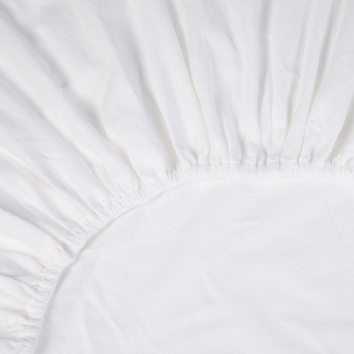 Kayori Shizu Molton Hoeslaken Stretch - 70-80x200-220 cm - Matrasbeschermer - Biologisch Katoen - Wit