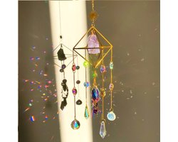 Suncatcher - Amethist - Paars - Kristallen Zonnevanger - Sun Catcher Edelstenen- Zonlichtvanger - Raamhanger - Regenboogmaker - Dreamcatcher - Verjaardagscadeau - Moederdag - Cadeau voor Haar