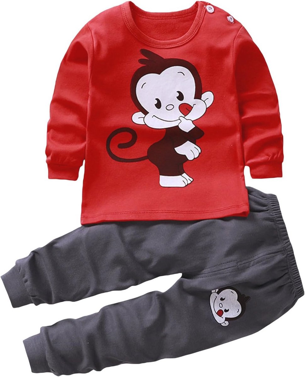 Kledingset voor Peuters en Baby's, Sweatshirt met Letterprint en Trainingspak voor Jongens