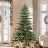 Giftsome Kunstkerstboom met Verlichting 215 cm - Kerstboom Kunststof - Kerstboom met LED - Kerstdecoratie Kerstlicht - Boom met Lichtjes