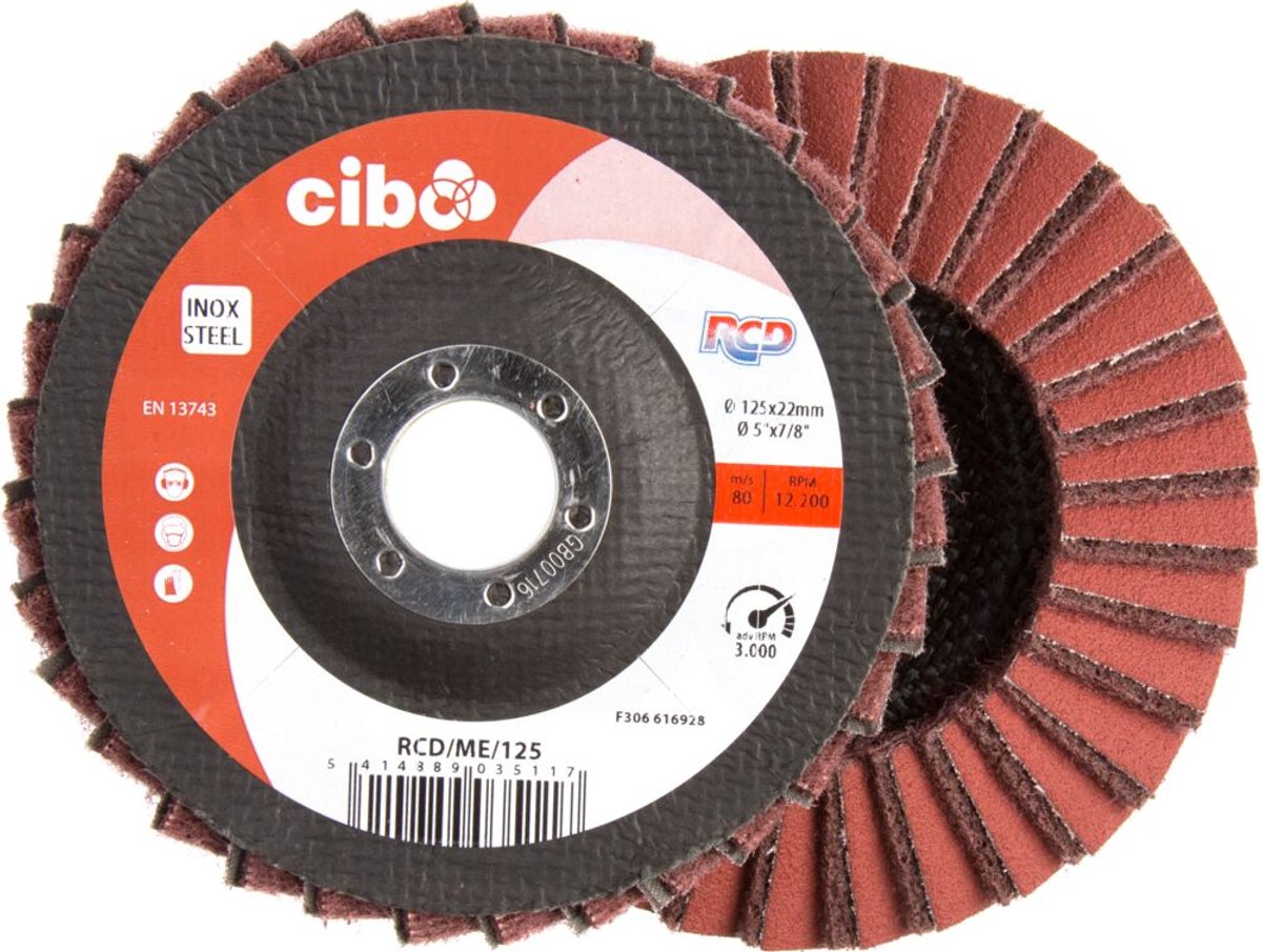 Cibo RCD/ME/125 lamellenschijf - 125 x 22mm - medium