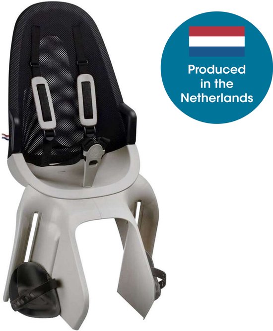 Qibbel Air Cortina Seattle Fietsstoeltje Achter Bagagedrager bevestiging - Quick Connect - Fietszitje - Seattle Grijs