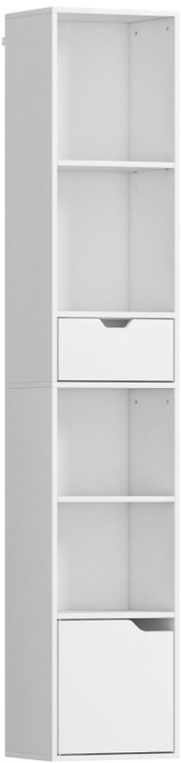 Tribesigns 180cm hoge smalle boekenkast - modern - wit - met Tribesigns 180cm hoge smalle boekenkast - modern - wit - met