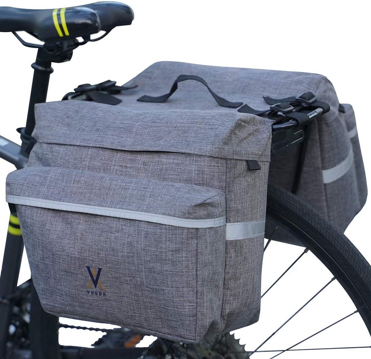 Waterbestendige fietstas 30L met reflecterende bekleding - Draagbare zadeltassen voor fietsen