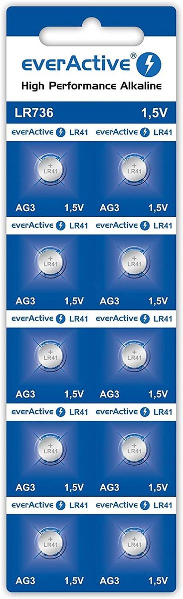 20 x Knoopcel Horloge Batterij AG3 - LR41 - LR736 - L736 - S736 1,5 V