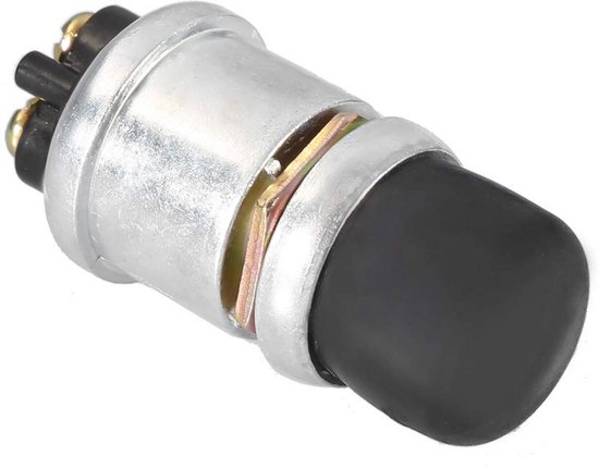 2-Pins 12V 20A Waterdichte Drukschakelaar – Universeel Zware Drukknop – Voor Claxon, Motorstart, Auto, Boot En Fiets