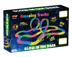 Racebaan met licht en looping