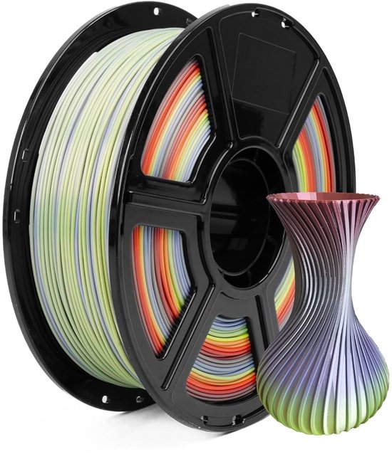 FlashForge PLA Silk Filament - Rainbow - Rood/Blauw/Groen - 1.75mm - Biologisch Afbreekbaar - 1kg