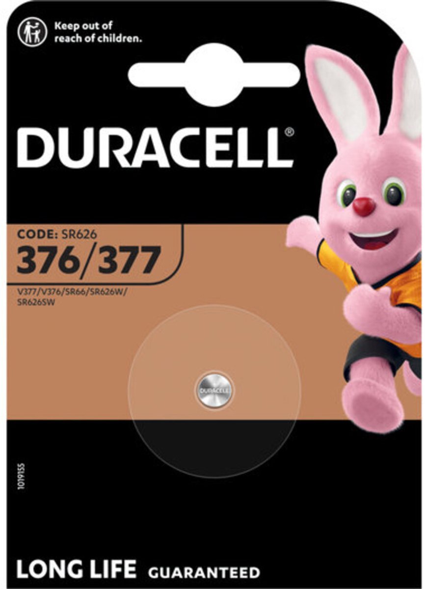 Duracell 377-376 / G4 / SR626SW knoopcel - 1 stuk