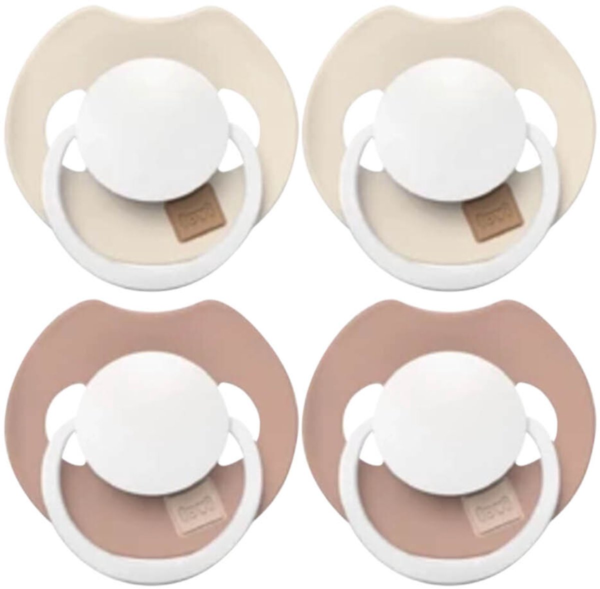 Difrax Fopspeen Prime Glow Dynamic 0-6 mnd Ivory Blush - 2 x 2 stuks - Voordeelverpakking