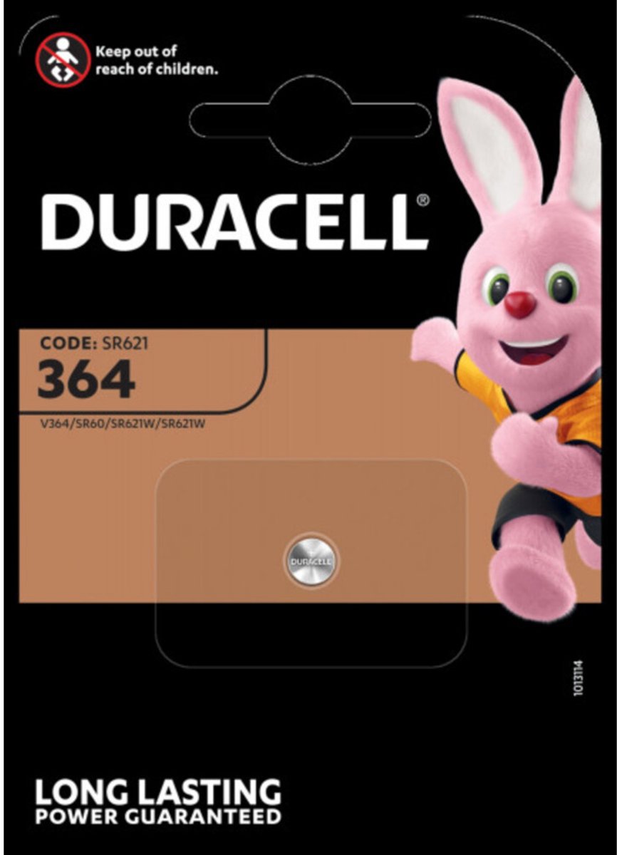 Duracell Knoopcelbatterij 364 - 10 x 1 stuks - Voordeelverpakking